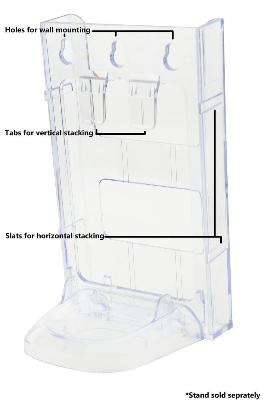 Lit Loc Base Wall Support Snap In Durable 4"W x 1.25"H x 3.5"D