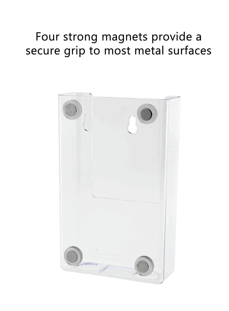 3.5"W Magnetic Slim Trifold Brochure Holder Metal Mount Display