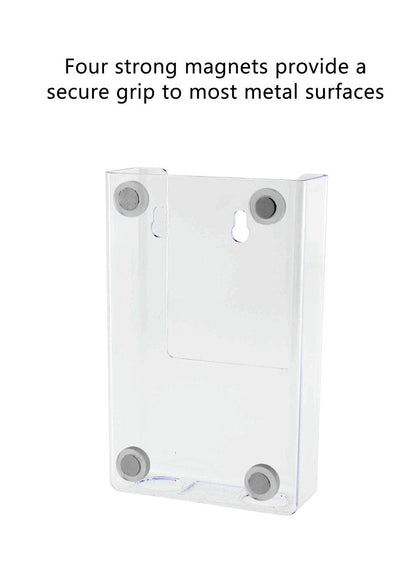 3.5"W Magnetic Slim Trifold Brochure Holder Metal Mount Display