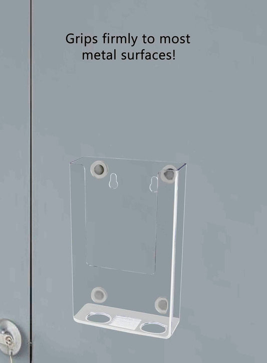 3.5"W Magnetic Slim Trifold Brochure Holder Metal Mount Display