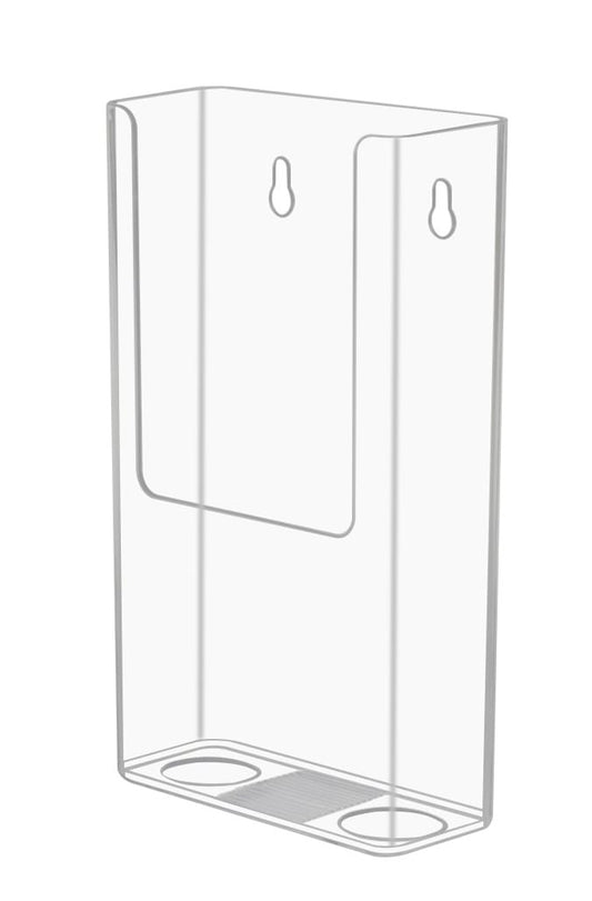 3.5"W Slim Trifold Brochure Holder Countertop or Wall Mount