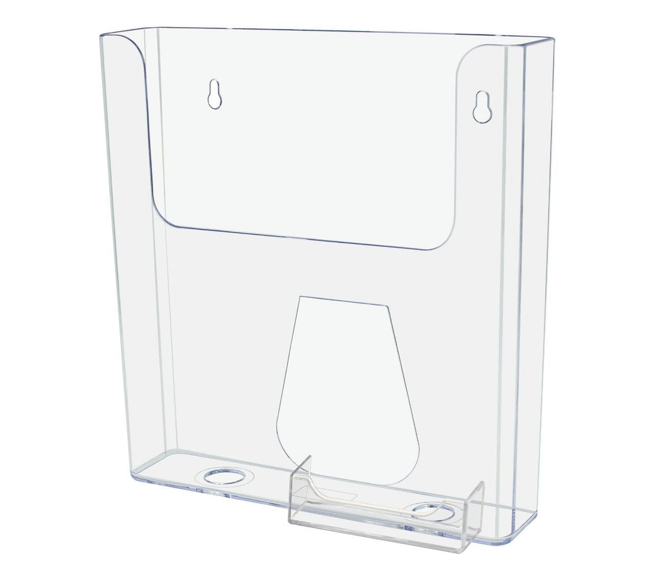 8.5"W Flyer Holder Literature Display with Business Card Pocket