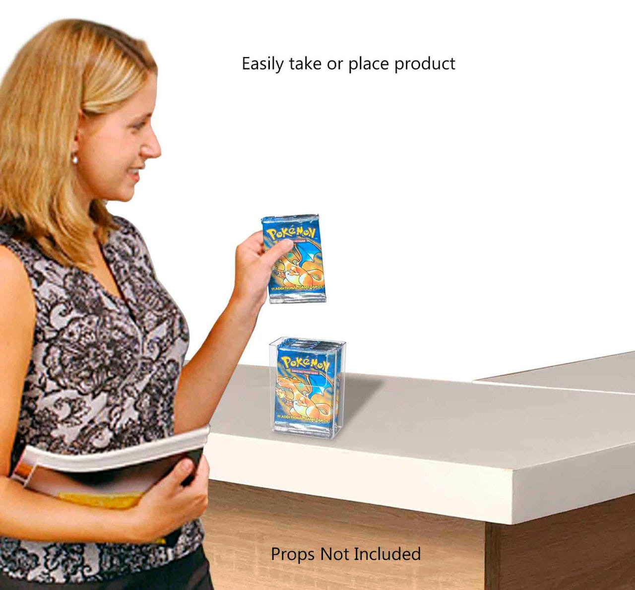 2.75"W Vertical Playing Card Deck Holder Countertop Display