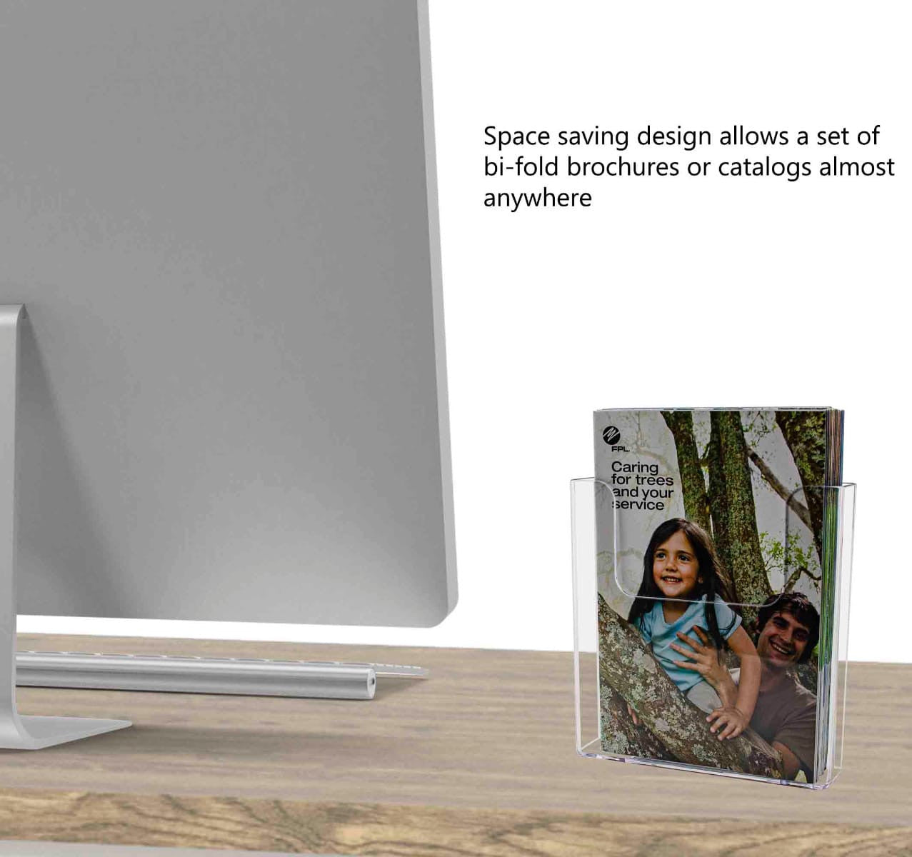 6.5"W Booklet Bifold Brochure Holder Wall or Countertop Display