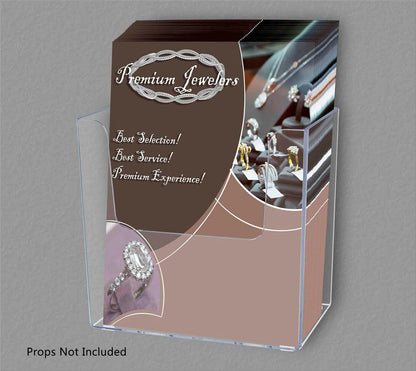 5.5"W Bifold Brochure Holder Deep Pocket Booklet Display Bin