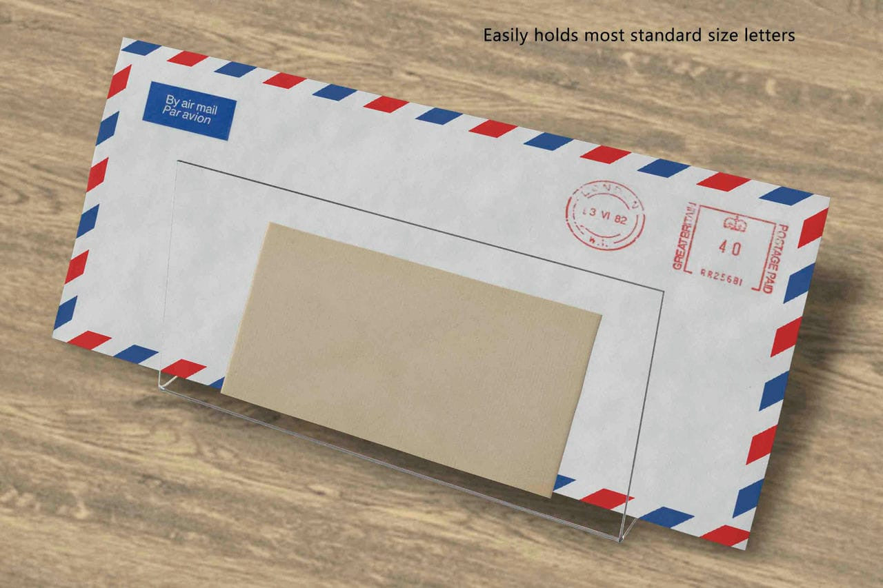 8.5"W Mail Letter Holder Desktop Bill Organizer with Slanted Back