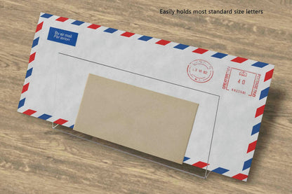 8.5"W Mail Letter Holder Desktop Bill Organizer with Slanted Back