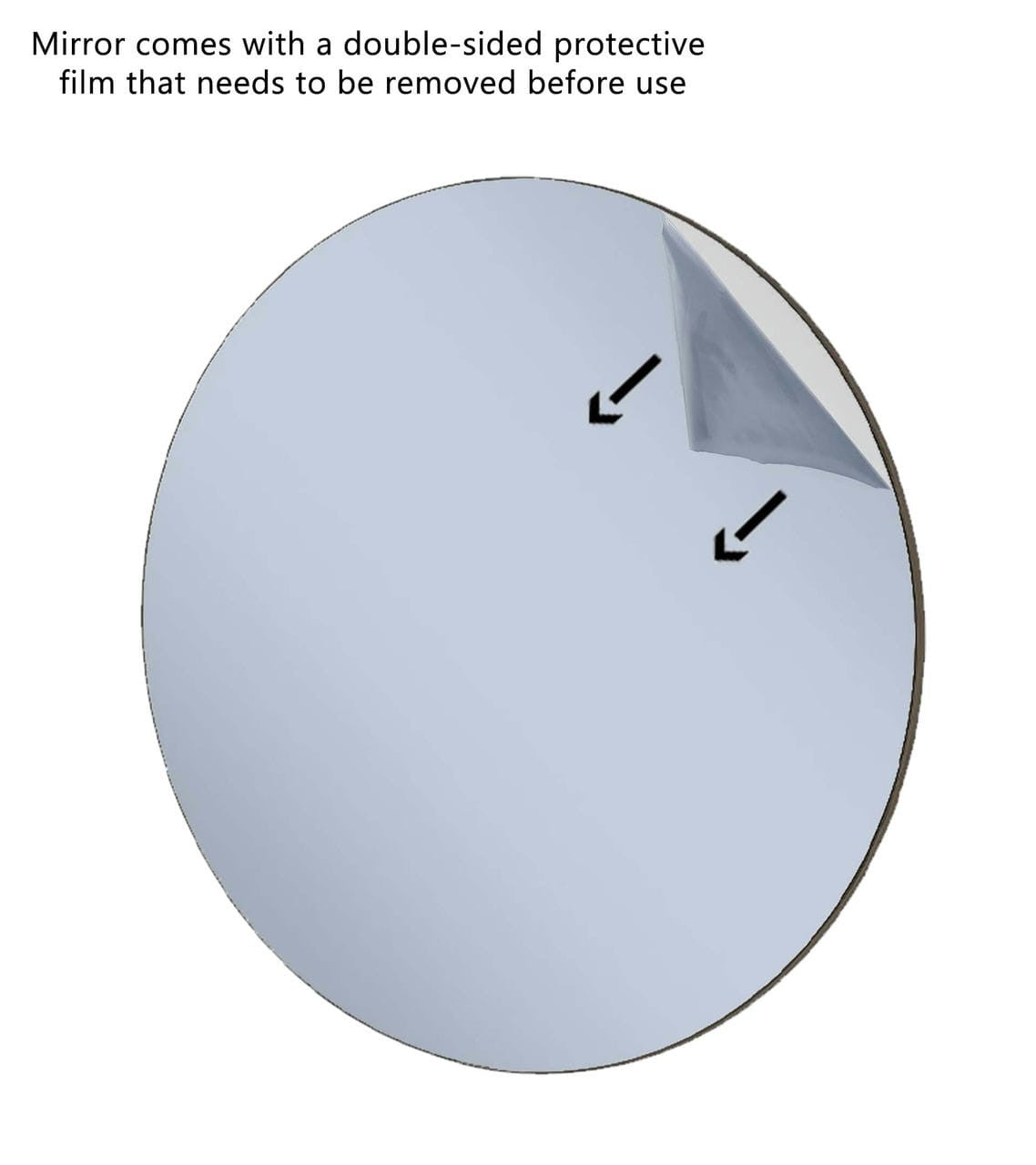 Round Acrylic Mirror Sheet for Replacement or DIY Crafts