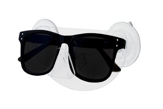 Tile Mount Eyewear Holder with Suction Cups for Bathrooms and Showers