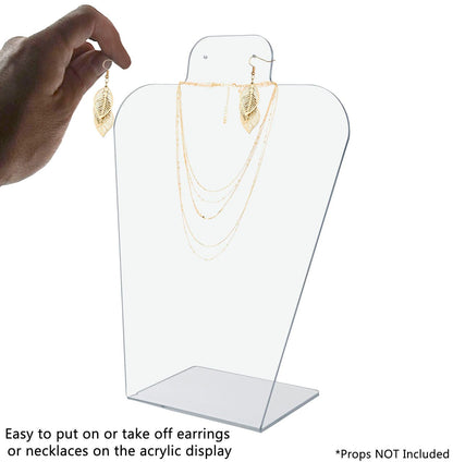 Earring Necklace Display Holder Slant Back Stand Vanity