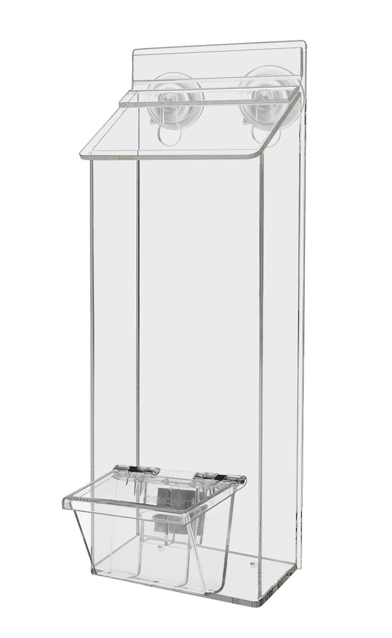 4"W x 9"H Suction Cup Outdoor Brochure Holder with Card Box