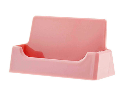 Light Pink Business Card Holder Pocket Countertop Display Stand