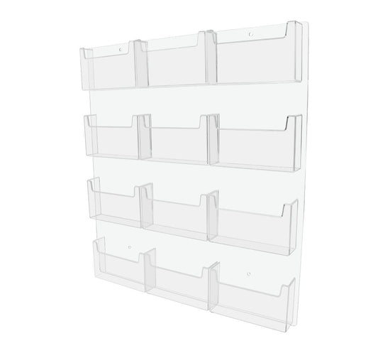 Wall Postcard Holder 12 Pocket Organizer for 6"W Advertisements