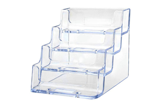 4 Pocket Tiered Retail Gift Card Display Business Card Holder