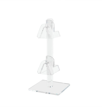 Double Tiered Eyewear Stand Countertop Display with Square Base