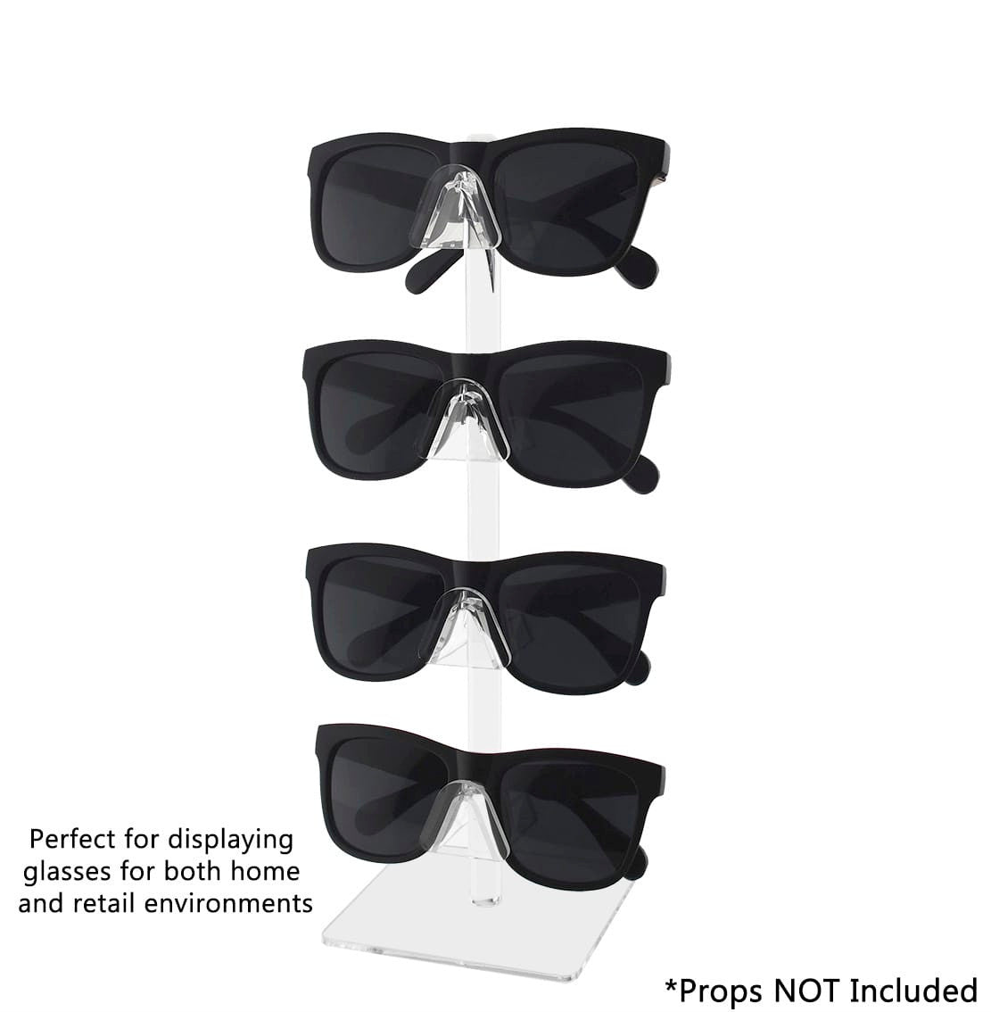 Eyewear Display Stand Sunglasses 4 Pair Tabletop with Square Base