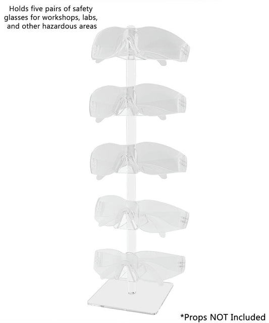 Eyewear Display Stand Sunglasses 5 Pair Tabletop with Square Base