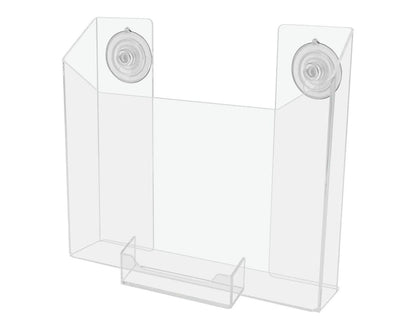 Suction Cup 8.5"W Catalog Holder with Card Pocket
