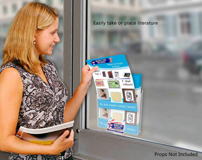 Suction Cup 8.5"W Catalog Holder with Card Pocket