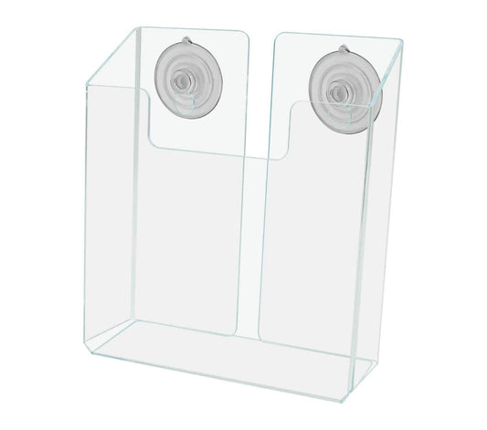 Suction Cup 6"W Bifold Brochure Holder Window Mount