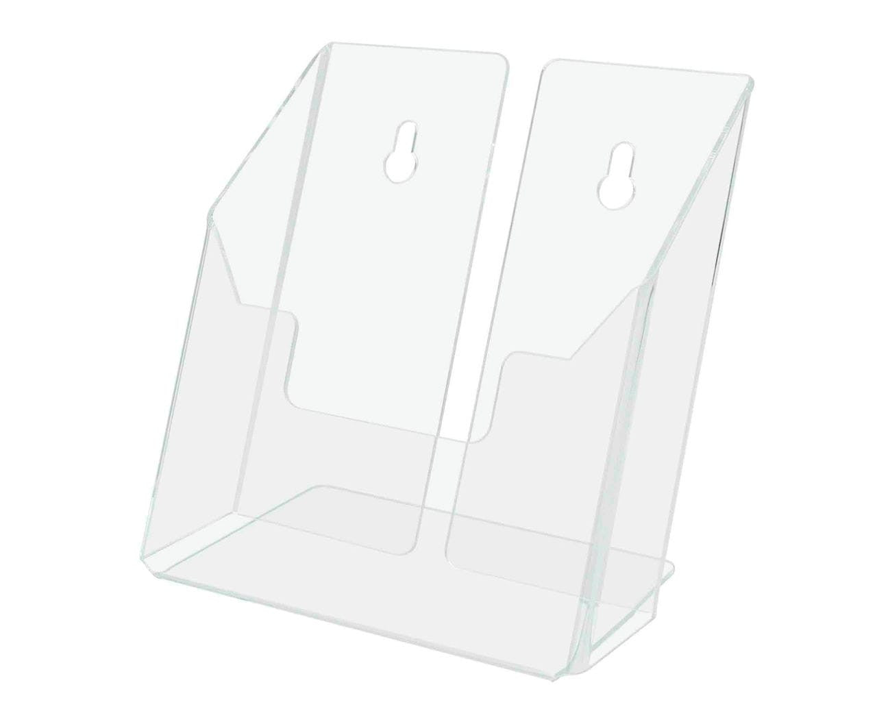 6"W Bifold Brochure Holder Slant Back Leaflet Booklet Display