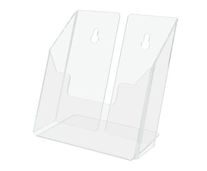 6"W Bifold Brochure Holder Slant Back Leaflet Booklet Display