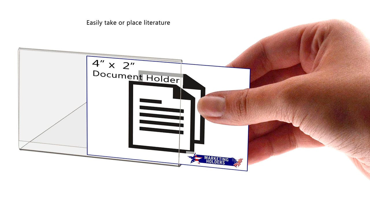 4"W x 2"H Retail Shelf Sign Holder Price Product Clearance Tag