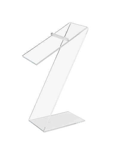Acrylic Display Shoe Riser 10.5"H Z Shaped Footwear Stand