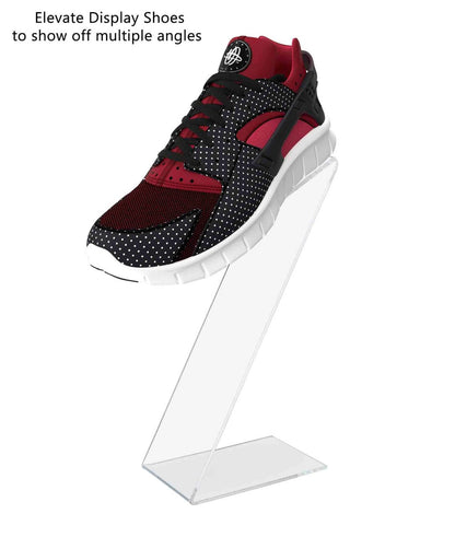 Acrylic Display Shoe Riser 6"H Z Shaped Footwear Stand