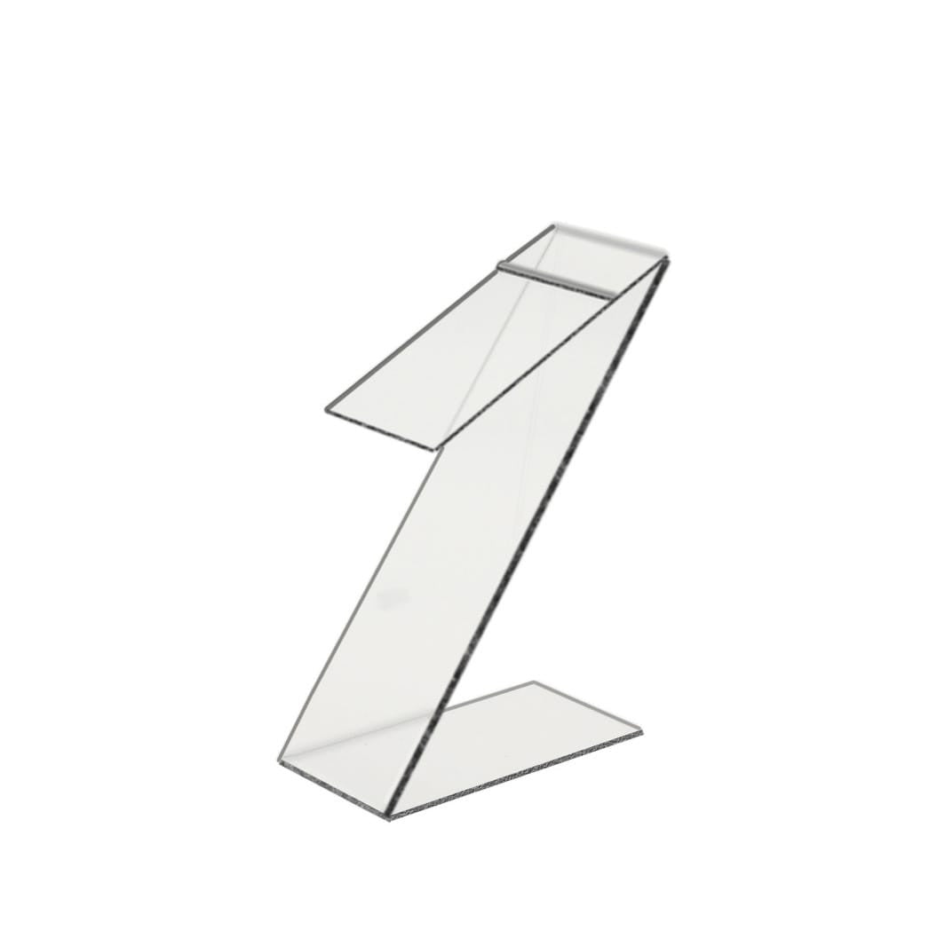 Acrylic Display Shoe Riser 10.5"H Z Shaped Footwear Stand