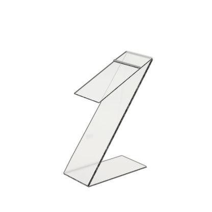 Acrylic Display Shoe Riser 10.5"H Z Shaped Footwear Stand
