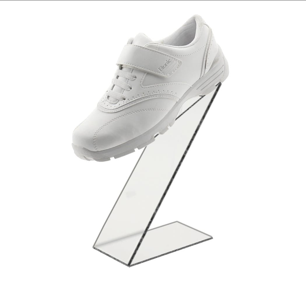 Acrylic Display Shoe Riser 10.5"H Z Shaped Footwear Stand