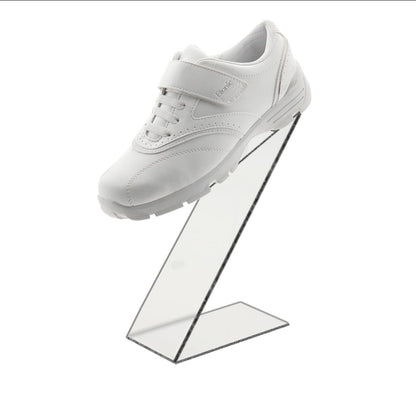 Acrylic Display Shoe Riser 10.5"H Z Shaped Footwear Stand