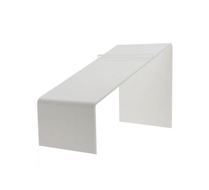 White Acrylic Display Shoe Riser 5"H Slanted Footwear Stand