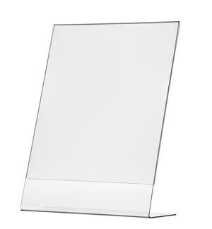11"W x 14"H Side Load Acrylic Sign Holder - Slant Back