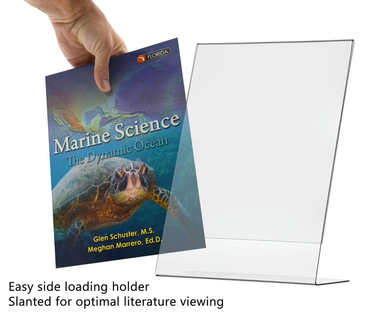 11"W x 14"H Sign Holder Large POP Retail Display Stand Slant Back