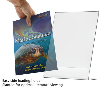 11"W x 14"H Sign Holder Large POP Retail Display Stand Slant Back