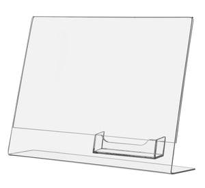 11"W x 8.5"H Landscape Sign Holder with Appointment Card Pocket