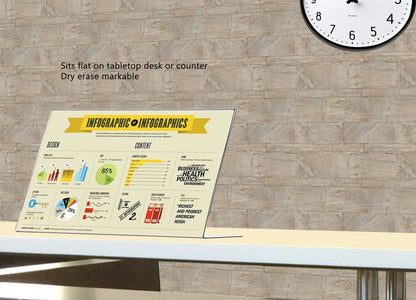 17"W x 11"H Poster Sign Display Slant Back Countertop Holder