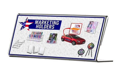 6"W x 2"H Name Plate Sign Holder Horizontal Side Load Display