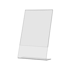 8.5"W x 14"H Side Load Acrylic Sign Holder - Slant Back