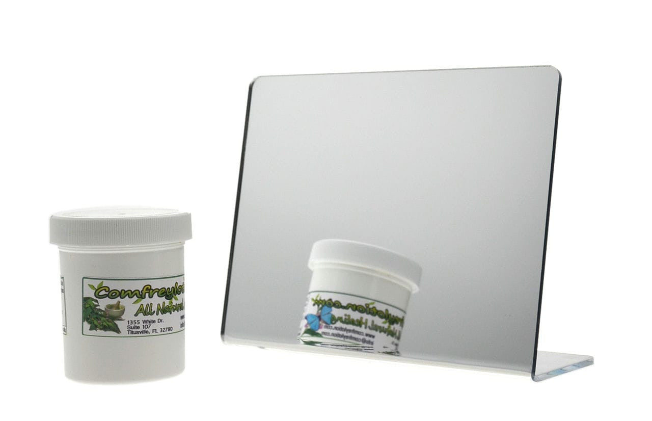 7" x 5" Acrylic Mirror Slant Back Freestanding Countertop Display