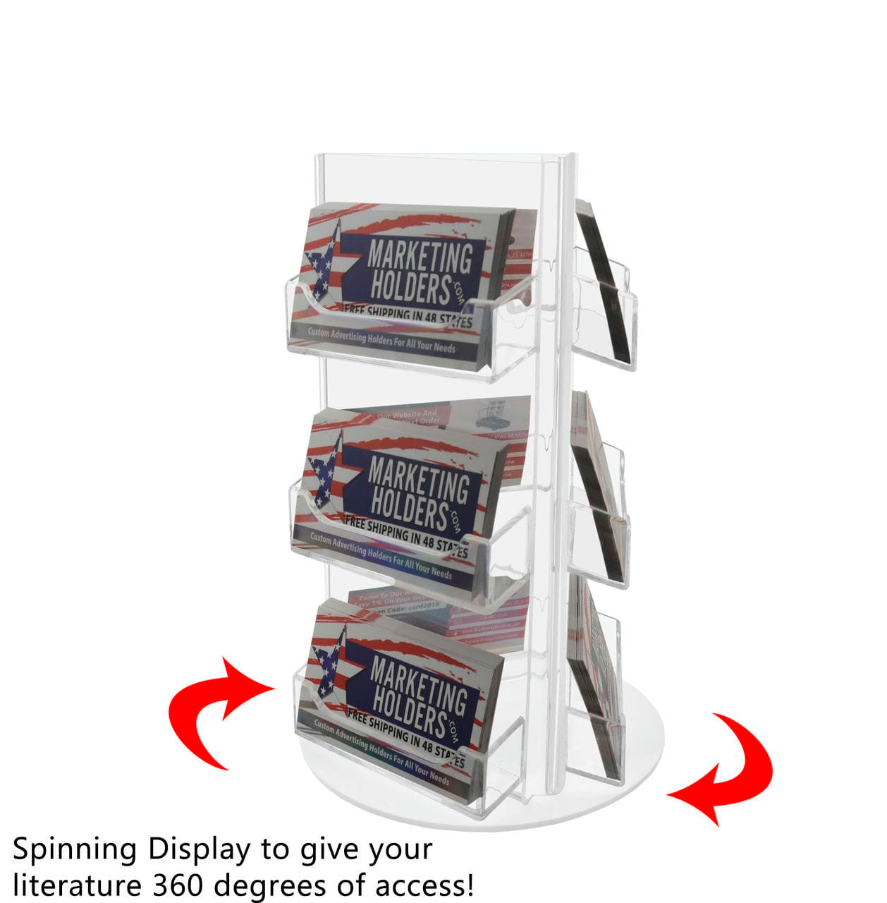 9 Pocket Rotating Business Card Holder