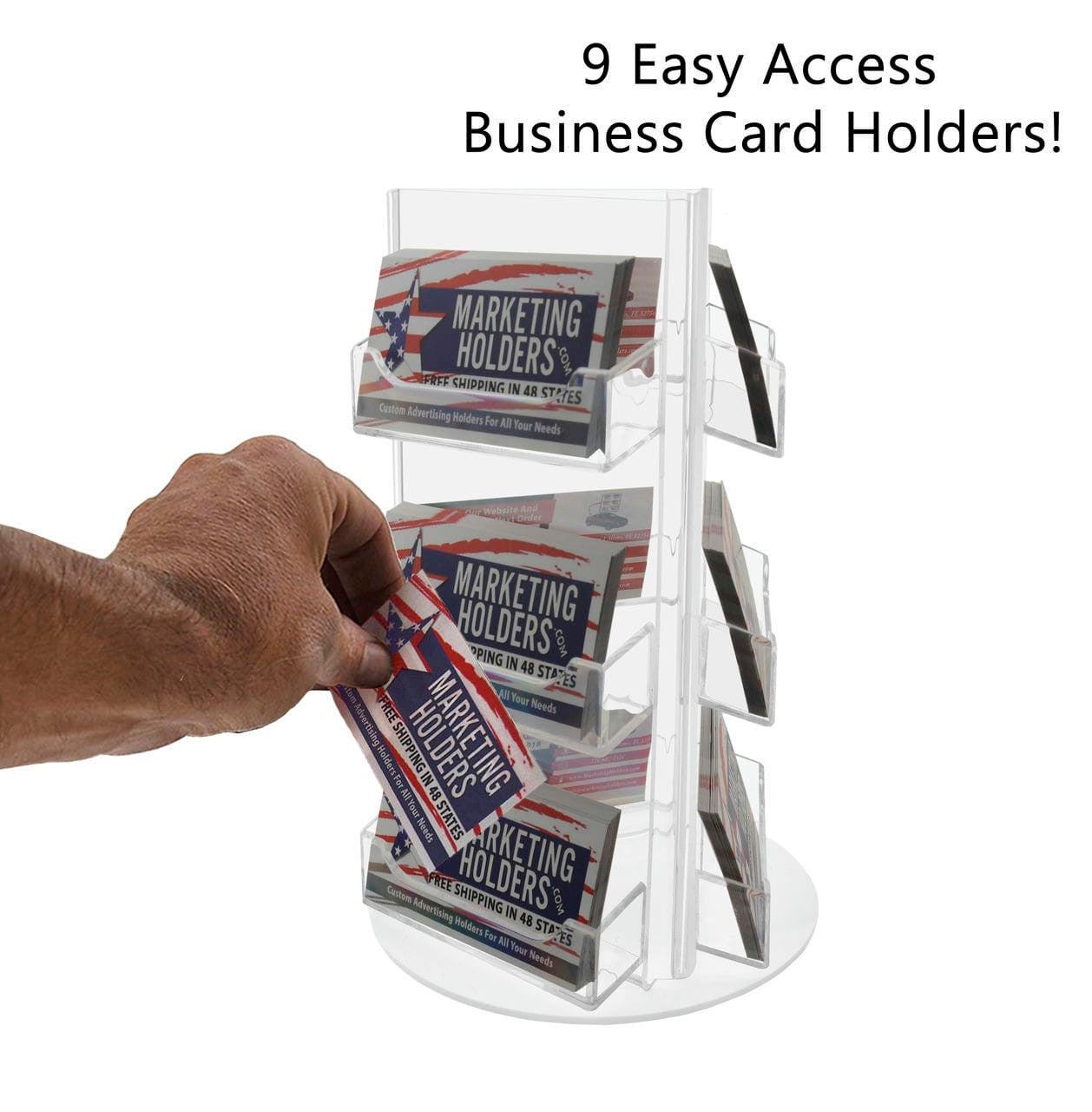9 Pocket Rotating Business Card Holder
