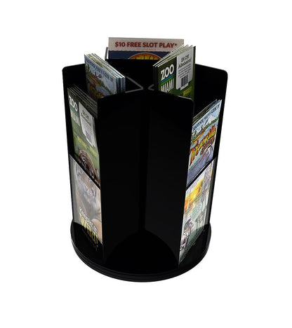 Rotating Trifold Holder for 4"W Brochures Multi Pocket Display