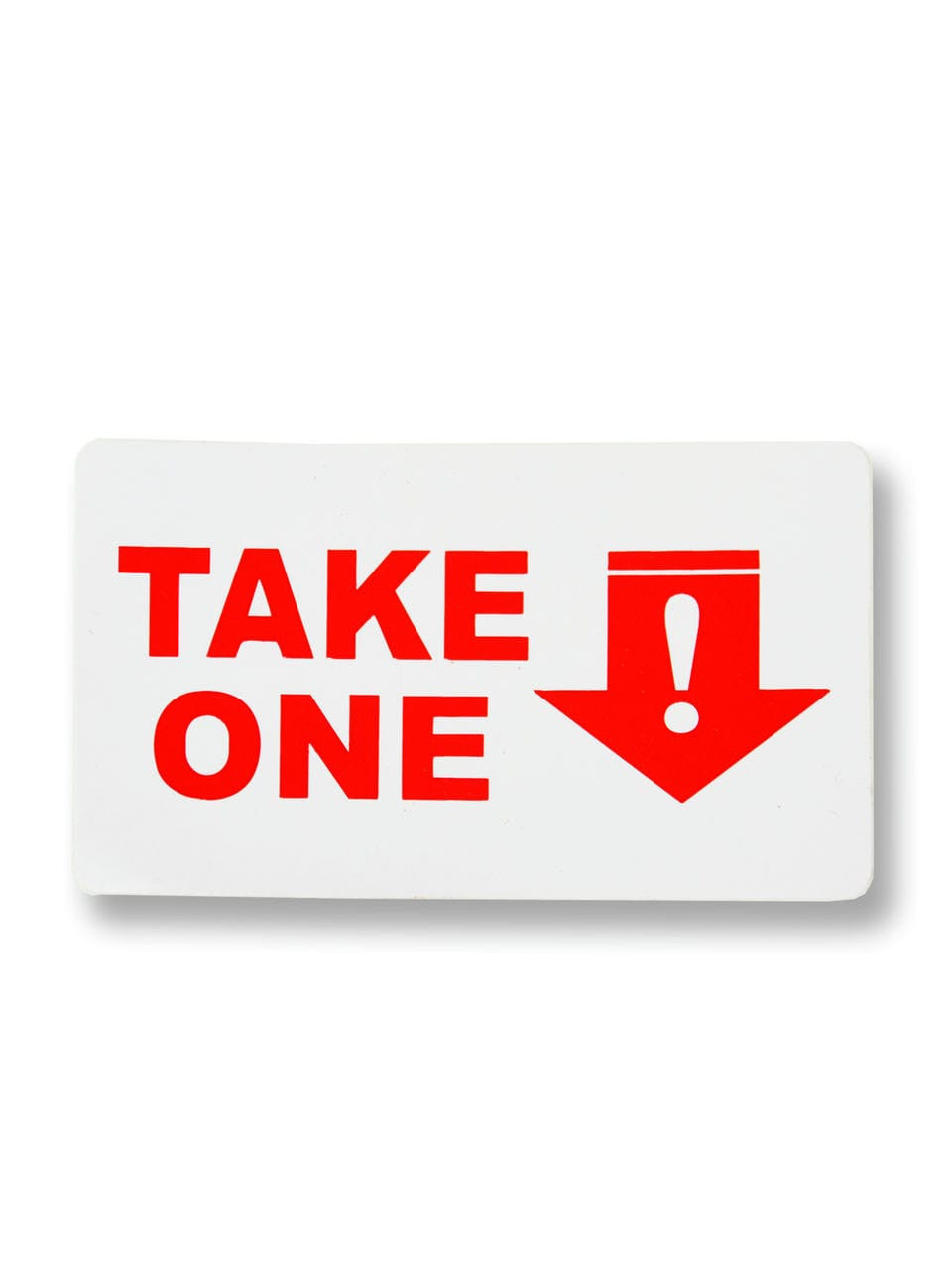 "Take One" Sticker Decal Adhesive Outdoor Vehicle Advertising
