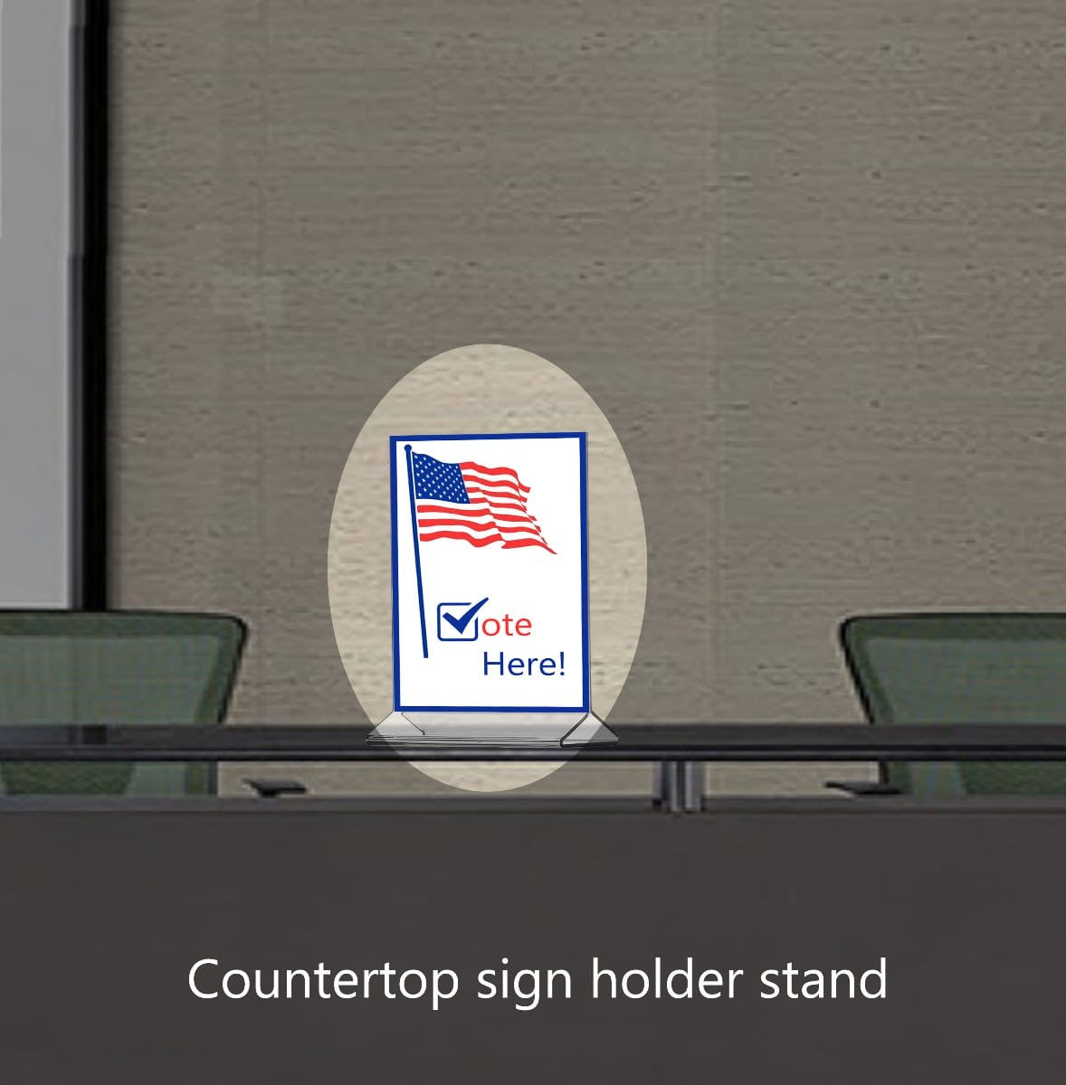 11"W x 17"H Sign Holder Tall Top Load Double Sided Table Tent