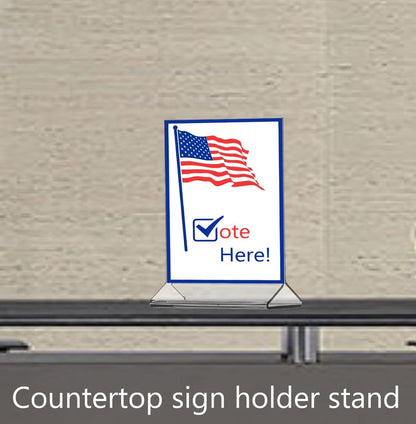 4"W x 6"H Sign Holder Double Sided Top Load Tabletop Ad Frame