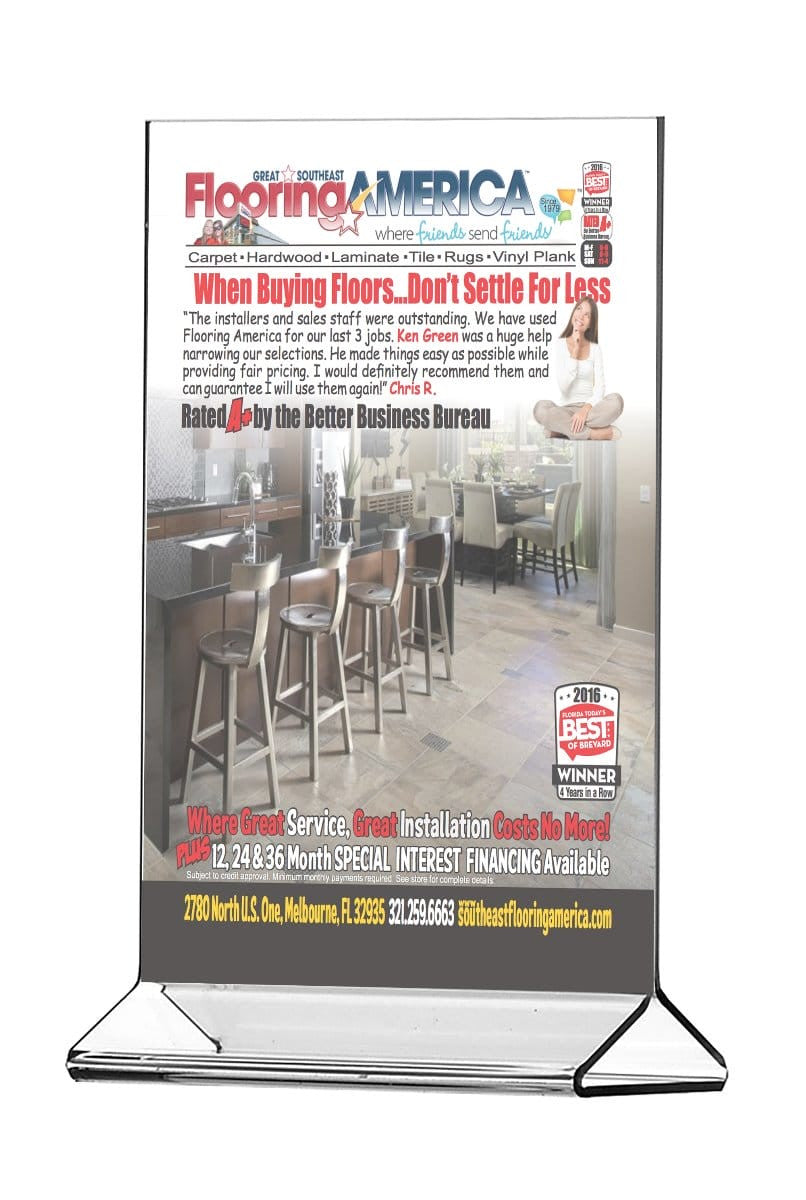 4"W x 6"H Sign Holder Double Sided Top Load Tabletop Ad Frame