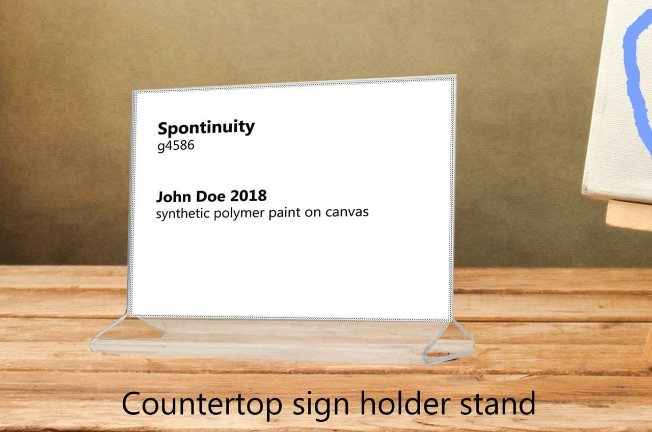 6"W x 4"H Sign Holder Top Load Double Sided Postcard Countertop Frame